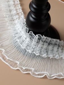 ผ้าตาข่ายสองชั้น ขอบลูกไม้ ลายใบไม้ ตกแต่งเสื้อผ้าเด็ก ทำมือ ดีไซน์ 3 มิติ ขอบกระโปรง ผ้าตาข่าย ขอบลูกไม้ ลายใบไม้