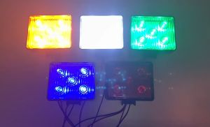 ไฟเตือนกระพริบ LED 12/24V ขนาด 95x80mm เหมาะสำหรับยานยนต์ทุกชนิด รถบรรทุก รถพ่วง