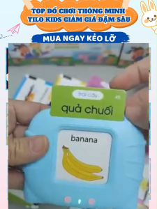 (Gift) Đồ chơi giáo dục cho bé máy học song ngữ Anh-Việt bao gồm thẻ TILO KIDS TLK-1199