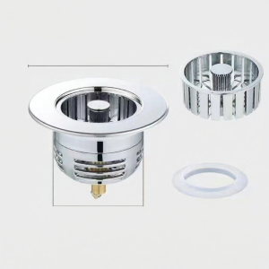 Press Filter Odor-Preventing Sink Plug Stainless