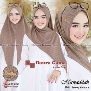 HIJAB SEGITIGA INSTAN MAWADDAH BAHAN JERSEY MAMOSA PREMIUM BY DAURAGAMA
