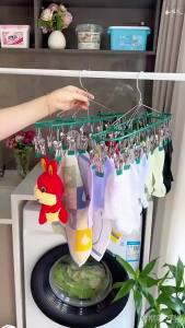18/20 Clips Stainless Steel Sock Clip Space Saving Sock Drying Rack Windproof Non-slip Clothes Rack Underwear Clip Towel Hanger