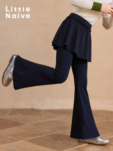 Little Naive | Stylish Spring/Fall Girls Yoga Flare Dress Pants