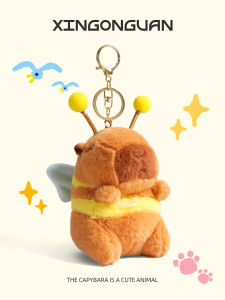 XINGGONGGUAN | Adorable Capybara Plush Toy Keychain Circle Bag Pendant For Girls Cute Stuffed Animal Gift No Brand No Model Number For 2025 Autumn