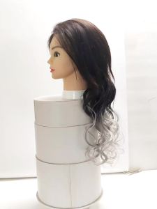 Synthetic Silver Gray Hair Clip in One Piece Hair Extension Long Straight Wavy Curly Hairpieces For Girls