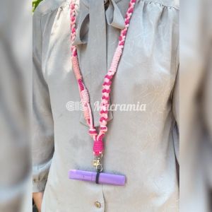 Lanyard Orings Macrame/Lanyard Free 3 Karet/Gantungan Holder/Macrame Lanyard Handmade| Premium | Tali Lanyard