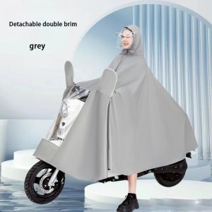 Motorcycle Raincoat for Men Women Adult Kapote for Motorcycle Oversized Rain Poncho Makapal Rain Coat Waterproof Double Brim Rain Poncho Adjustable Drawstring Hood Outdoor Thickened Durable High Quality Raincoat