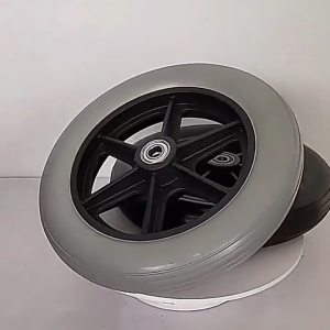 Karol.mall ล้อหลังเก้าอี้รถเข็น 12 นิ้ว ล้อรถเข็นตันราคา/1ล้อ ล้อหลังรถเข็นคนพิการ12นิ้ว ล้อหลังรถเข็นคนชรา12นิ้ว ล้อวิลแชร์ ล้อหลังขนาด 12นิ้ว ล้ออะไหล่วีลแชร์ กระทะล้อพร้อมยาง รถเข็นผู้ป่วย ล้ออะไหล่รถเข็น ยางวีลแชร์ ยางรถเข็น