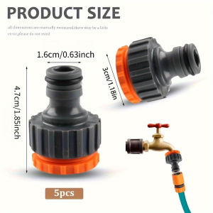 6pcs Durable ABS Garden Water Pipe Connector Set Quick Release Head Extension Connector Used for Lawn Irrigation System