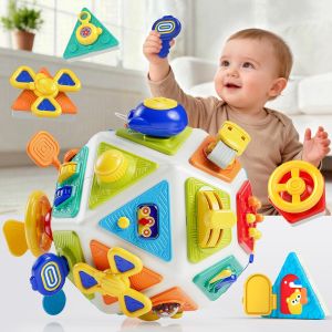 22-in-1 Toddler Busy Cube Toys Montessori Sensory Toys for Toddler Educational Activities Learning Travel Toy Fine Motor Skill
