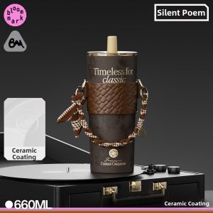 bloommark | High-quality Stylish Straw Insulated Cup Ceramic Coating