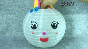 Cute Rabbit Lantern Crafting Mooncake Festival Activity Animal Party Decorations (w LED Light n Handle)