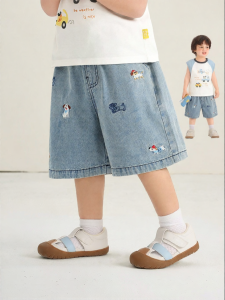 CUTEPANDAS | Quần Shorts Bé Trai Cotton Hình Cartoon Dễ Thương