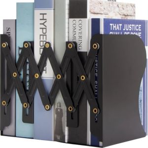 Có Thể Điều Chỉnh Để Bàn Bookends Sắt Giá Sách Chống Trơn Trượt Giá Kệ Cho Trường Học Văn Phòng Đen Trắng Nghệ Thuật Văn Phòng Phẩm Phụ Kiện