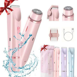 2-in-1 dual head womens electric shaver womens electric hair clipper womens electric trimmer ideal New Year gift