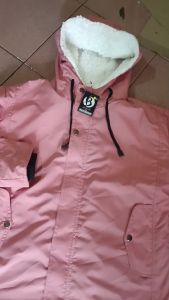 Jaket Winter Wanita Korea Style Dalaman Bulu Hangat Tebal Anti Angin Nyaman Hoodie Hangat Long Coat