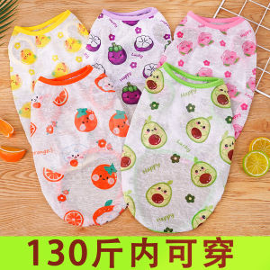 Big Dog Pet Spring and Summer Vest Dustproof Clothes Cat Dog Clothing Supplies Cartoon Fruit Teddy Corgi Golden Retriever