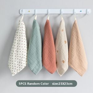 2pcs/3pcs/5pcs Baby Towel NewBorn Soft Cotton Gauze Handkerchief Baby Stuff Muslin Infant Newborn Hand Bath Shower Face Towels