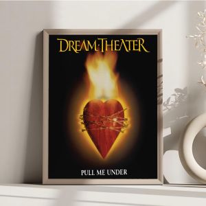 Dream Theater Ban Nhạc Cổ Điển Vintage Trắng Giấy Kraft Poster Kawaii Trang Trí Phòng Phong Cách Hiện Đại Nghệ Thuật Treo Tường Unframed Tranh