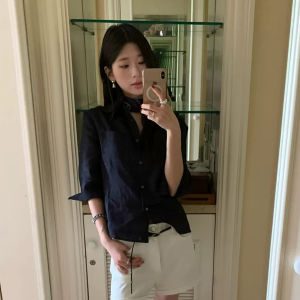 YAOMUHUA | Sun Protection Loose Casual White Linen Shirt