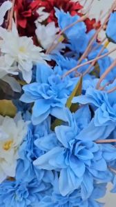 BUNGA HIAS DAHLIA NEW x3 Artificial Flower Bunga Palsu Dahlia Plastik Imitasi Pajangan Hiasan Meja Kantor bunga buket wisuda