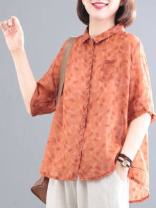 QIAOXIZI | Fashionable Slimming Short Sleeve Set for Mature Women
