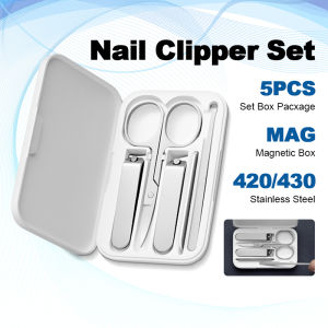 Xiaomi Mijia Nail Clipper Set 5PCS Stainless Steel Nail Cutter Clipper Set Nail Trimmer Pedicure Care Clipper Earpick Nail File 小米指甲刀套装
