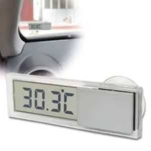 Mini Car LCD Digital Thermometer Intelligent Temperature Hygrometer Sensor Meter Transparent Display AG10 Without Battery