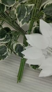 12 Bungkus Daun Mangga Buatan Bunga Plastik Mempercantik Dekorasi Pohon Hijau Palsu Dalam Ruangan