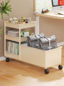 Mobile Multi-functional Book Bag Storage Rack