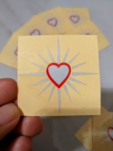 Stiker Hati Bersinar PSHT Sticker Cutting Reflektif Terate Anti Air