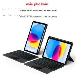 Bao Da Bàn Phím Cảm Ứng LFOIQN Cho iPad 11 Inch Thế Hệ Thứ 11 Năm 2025 & Thế Hệ Thứ 10 10.9 Inch Vỏ Bao Thông Minh Có Thể Tháo Rời Với Đèn Nền Cho Bàn Phím Magic