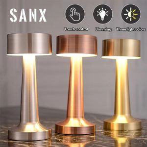 SANX Retro Bar Table Lamp LED Touch Sensor Bar Coffee Table Restaurant Decoration Light with 3-Levels Brightness Bedside Lamp USB Rechargeable Night Lights Lighting Fixture Decor