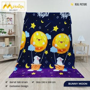 Monalisa Selimut 150x200 Bahan Polyester Lembut Motif Lucu Hadiah Ulang Tahun Kado Pernikahan Hampers Perkawinan Wedding Gift