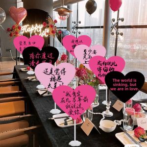 SHIERAI | Valentines Day Decorative Heart Shaped Table Sign Ornaments