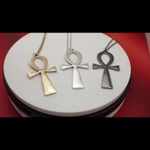 10x5cm Vintage Egyptian Life Big Ankh Cross Pendant Long Chain Necklace Fashion Jewelry Men and Women Accessories Dropshipping