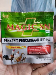 magic SN hijau untuk masalah pencernaan pada ayam dan unggas