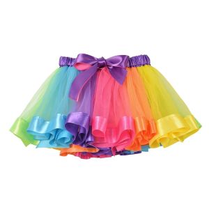 Mini Pettiskirt Cho Bé Gái 3M-8T Váy Tutu Công Chúa Cầu Vồng Voan Đảng Khiêu Vũ Váy Trẻ Em Quần Áo Thường Ngày Polyester