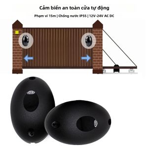 Máy Dò Cảm Biến Quang Điện Hồng Ngoại Chống Nước Đa Năng 12V-24V AC/DC Chùm Tia Đơn Để Bảo Mật Kiểm Soát Truy Cập Hàng Rào Cổng Tự Động