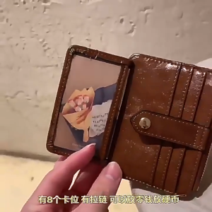 แฟชั่นซิป H ASP กระเป๋าเงินเหรียญสีดำสีน้ำตาลสีแดง3สี ID ผู้ถือบัตรเครดิตสล็อตเหรียญเปลี่ยนกระเป๋ากระเป๋าสตางค์สำหรับผู้ชายและผู้หญิง