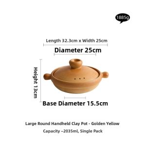 YOGEHOME | Multipurpose Heat-Resistant Large Clay Pot