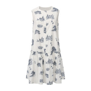 LadyS Elite | Sleeveless Printed Dress for Women Office Wear