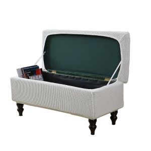 ผ้าคลุมเก้าอี้กล่องเก็บของแบบยืดหยุ่นได้แบบใหม่ผ้าคลุมที่วางเท้าแบบฝาพับผ้าคลุมเก้าอี้โซฟาผ้าคลุมกันฝุ่นแบบแยกชิ้นเป็นแถบ