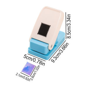 Stamp Shaped Paper Punch Portable Hole Puncher for Crafts Scrapbooking Supplies DIY Card Gift Making & Paper Crafting Tool