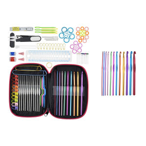 【HOSPORT】 ชุดเข็มถักอลูมิเนียมคุณภาพสูงสำหรับงานถักและเย็บผ้าพร้อมด้ามจับสบายและหลายขนาดสำหรับงานสร้างสรรค์