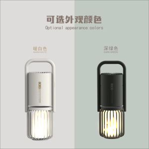 Outdoor Camping LED Bluetooth Speaker Multi-Function Flame Atmosphere Light Handheld Tent Caravan Lighting Metal Shell Bass Sound