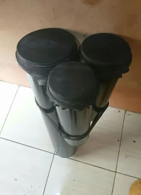 bem Ketipung paralon isi 3 hitam gendang koplo kendang pengamen mainan anak hadroh tabla rebana