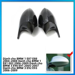 Ốp Gương Chiếu Hậu Bằng Sợi Carbon Phong Cách M3 Màu Đen Dành Cho BMW 1 3 Series E90 E91 E81 E82 E87 E88 E92 E93 - Phụ Kiện Ô Tô