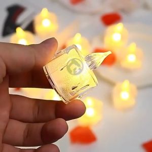 LED Candle Flameless Lamp Glitter Plastic Pillar Flickering Candle Night Light Lampu Lilin Malam LED Candles Lampu Malam