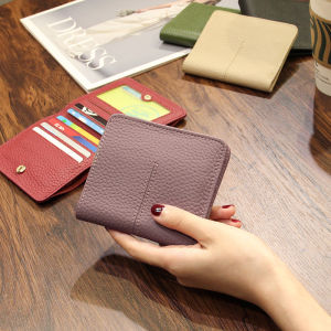 Real Leather Wallets for Women Small Soft Purse Multi-cards Slots Money Thin Wallet